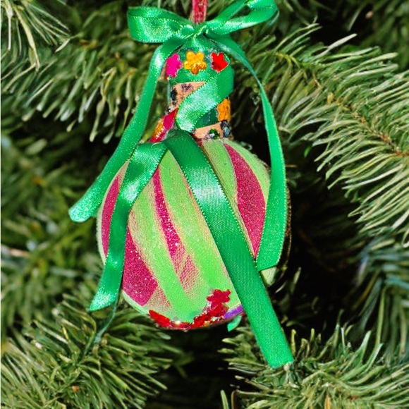 Merry & Lime Retro Jewel Adorned Christmas Tree Ornament - Picture 14 of 15